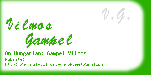 vilmos gampel business card